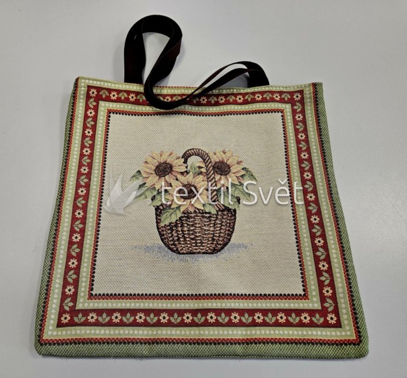 gobelínové tašky - tašky: slunečnice ve váze gobelínové tašky - tašky: slunečnice ve váze