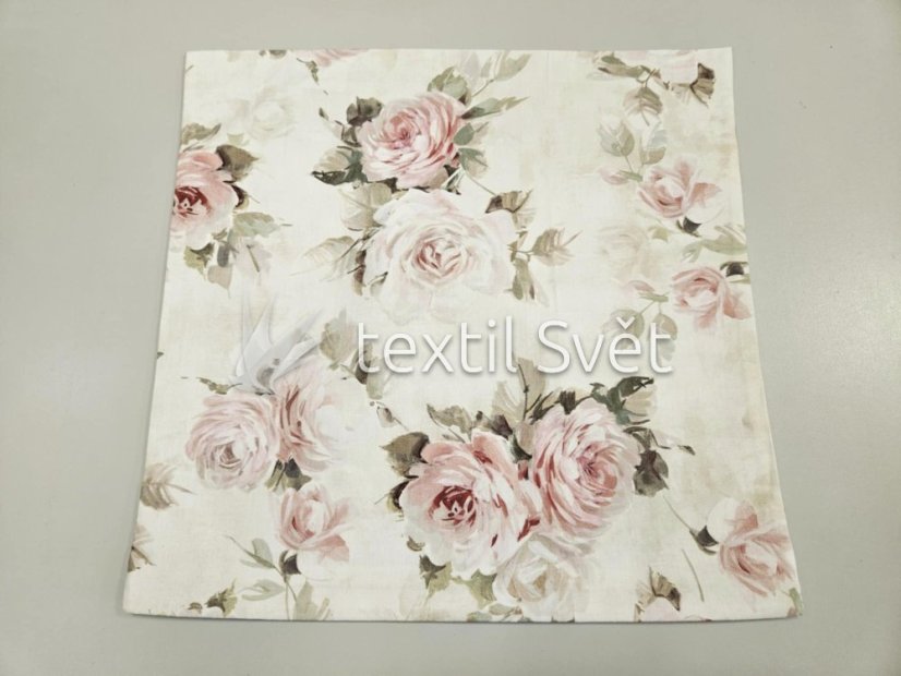 povlak na polštář bavlna, směsové - povlaky na polštářky  směsové, bavlna: růže top
