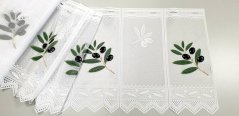 záclona pletená draperka olivy