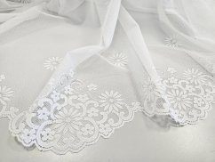 záclona pletená kytičky -sluníčka