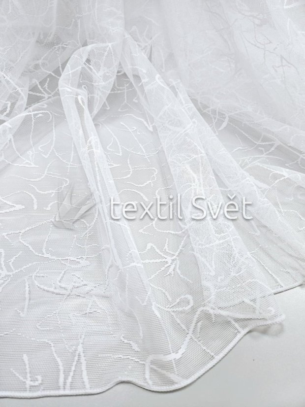 záclona pletená abstrakce olůvko - Výška [cm]: 180