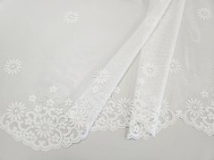 záclona pletená kytičky -sluníčka