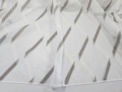 záclona tkaná s hnědým  vzorem  v. 300 cm