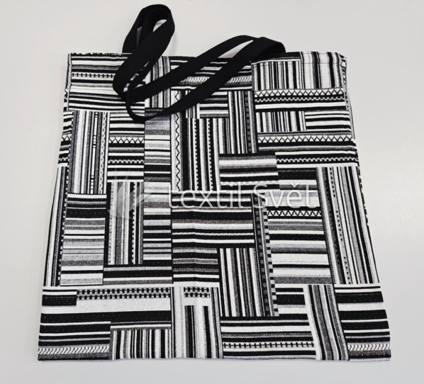 gobelínové tašky - tašky: černobílé pruhy