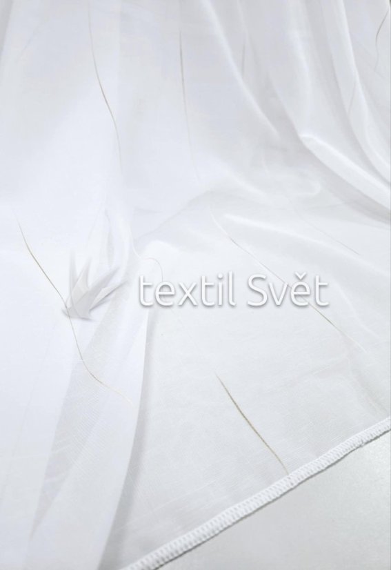 záclona tkaná s hnědou nitkou - Výška [cm]: 290