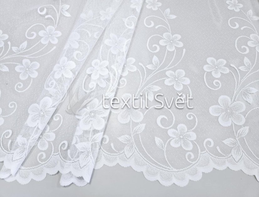 záclona pletená jemná kvítečka - Výška [cm]: 150