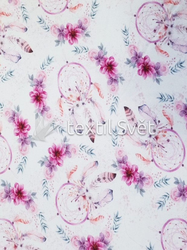 tričkoviny kytičky, listečky - tričkoviny kytičky, lístečky: lapače snů