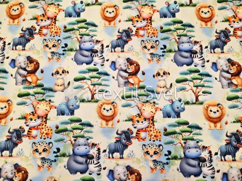 povlak na polštářek úplet 45x45 cm - povlak na polštářek úplet: safari s tygrem