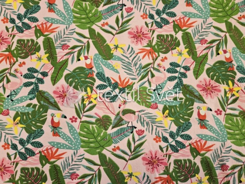 tričkoviny kytičky, listečky