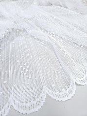 záclona pletená kostičky hrubá