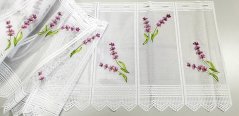 záclona pletená draperka levandule