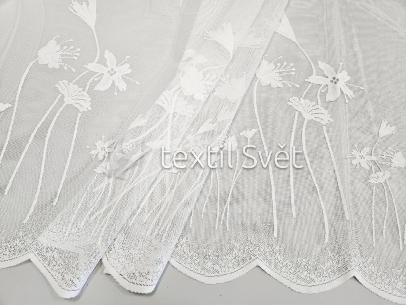 záclona pletená kytičky se stonky - Výška [cm]: 250