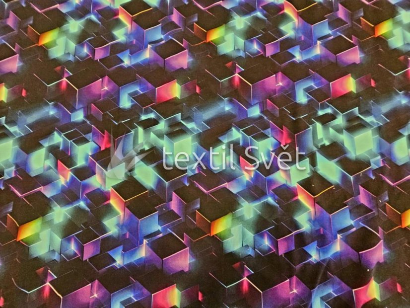 Teplákovina mapy, abstrakce - Teplákovina vzor mapy, abstrakce: fialovomodré kostičky