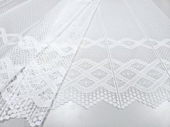 záclona pletená proplétaná vlnka