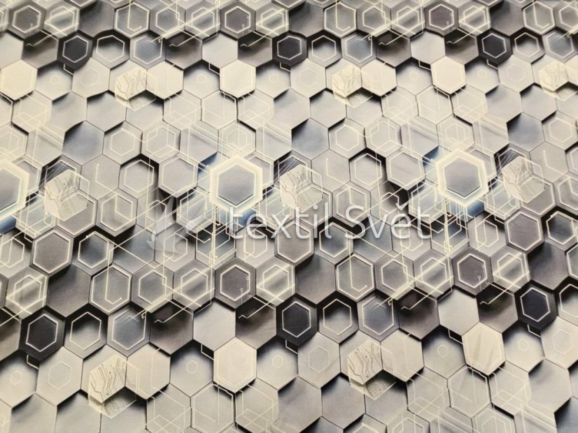 Teplákovina mapy, abstrakce - Teplákovina vzor mapy, abstrakce: hexagony