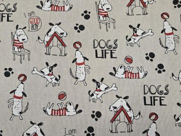 Směsové látky - dekorační látky směsové - kopretinky režná