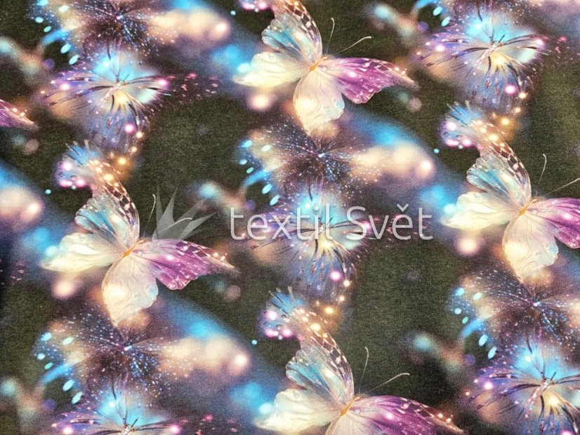 povlak na polštářek úplet 45x45 cm - povlak na polštářek úplet: motýlci černá