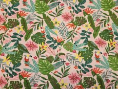 tričkoviny kytičky, listečky